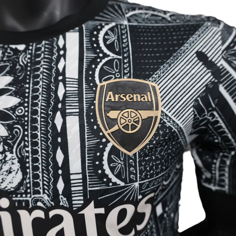 Camisa Arsenal Edição Especial 23/24 - Jogador Adidas Masculina - Preta com detalhes em branco