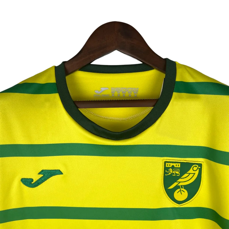 Camisa Norwich I 23/24 - Torcedor Joma Masculina - Amarela com detalhes em verde