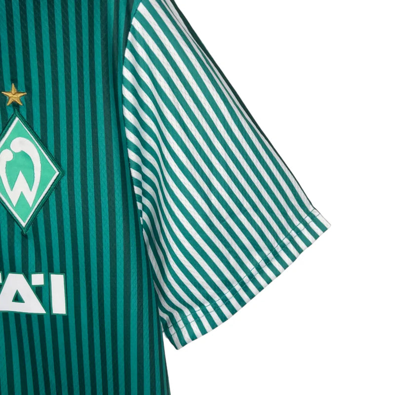 Camisa Werder Bremen I 23/24 - Torcedor Hummel Masculina - Branca e verde com detalhes em preto