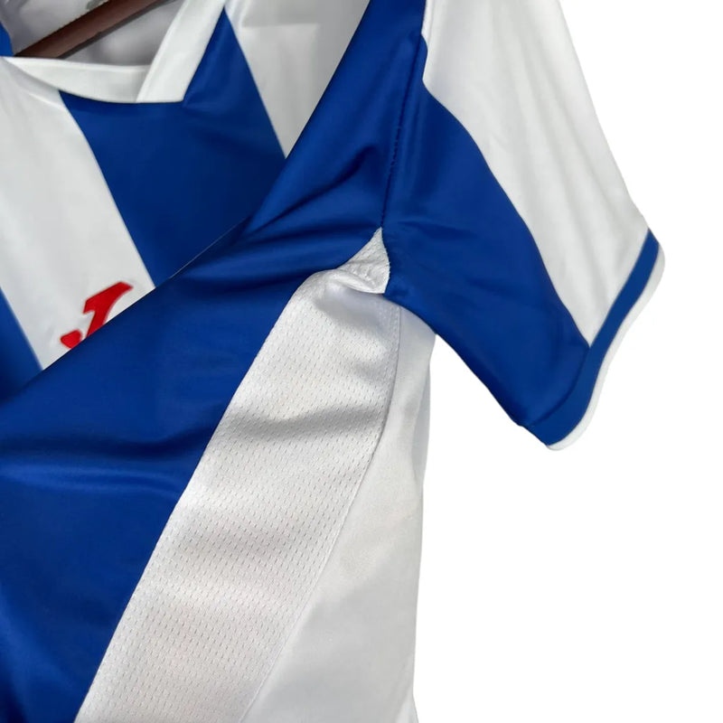 Camisa Leganés I 23/24 - Torcedor Joma Masculina - Branca com detalhes em azul