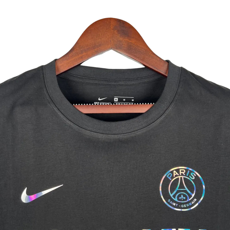 Camisa Paris Saint-Germain Edição Especial 23/24 - Torcedor Balmain Masculina - Preta com detalhes refletivos