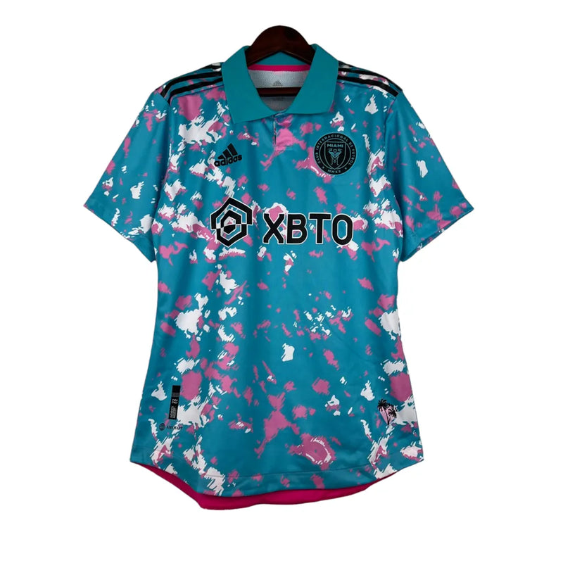 Camisa Inter Miami 23/24 - Torcedor Adidas Feminina - Azul com detalhes em branco e rosa