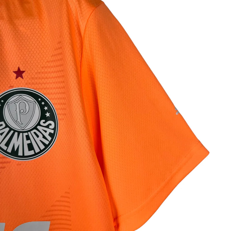 Camisa Palmeiras Goleiro III 23/24 - Torcedor Puma Masculina - Laranja com detalhes em branco