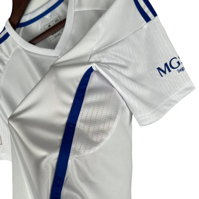 Camisa Zaragoza I 23/24 - Torcedor Adidas Masculina - Branco com detalhes em azul