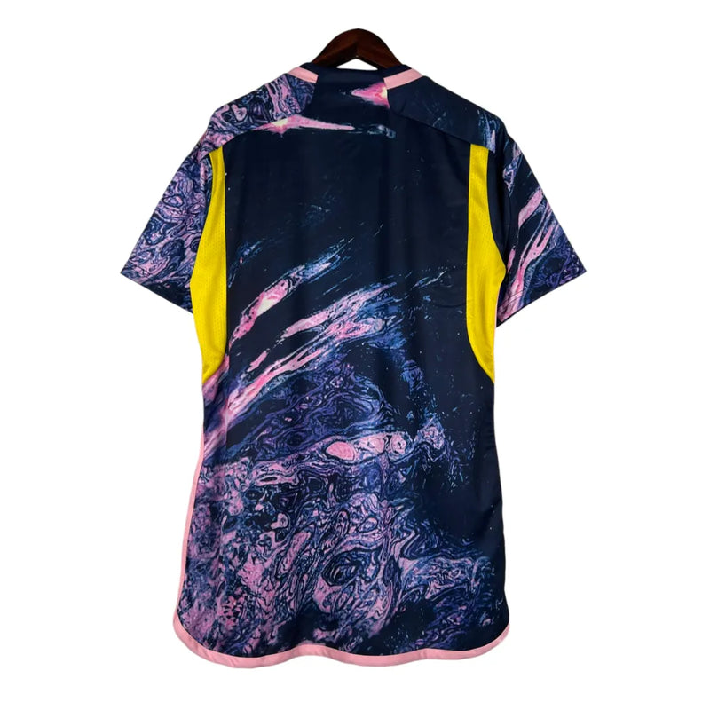 Camisa Seleção Colômbia Edição Especial 23/24 - Torcedor Adidas Masculina - Azul com detalhes em amarelo e rosa