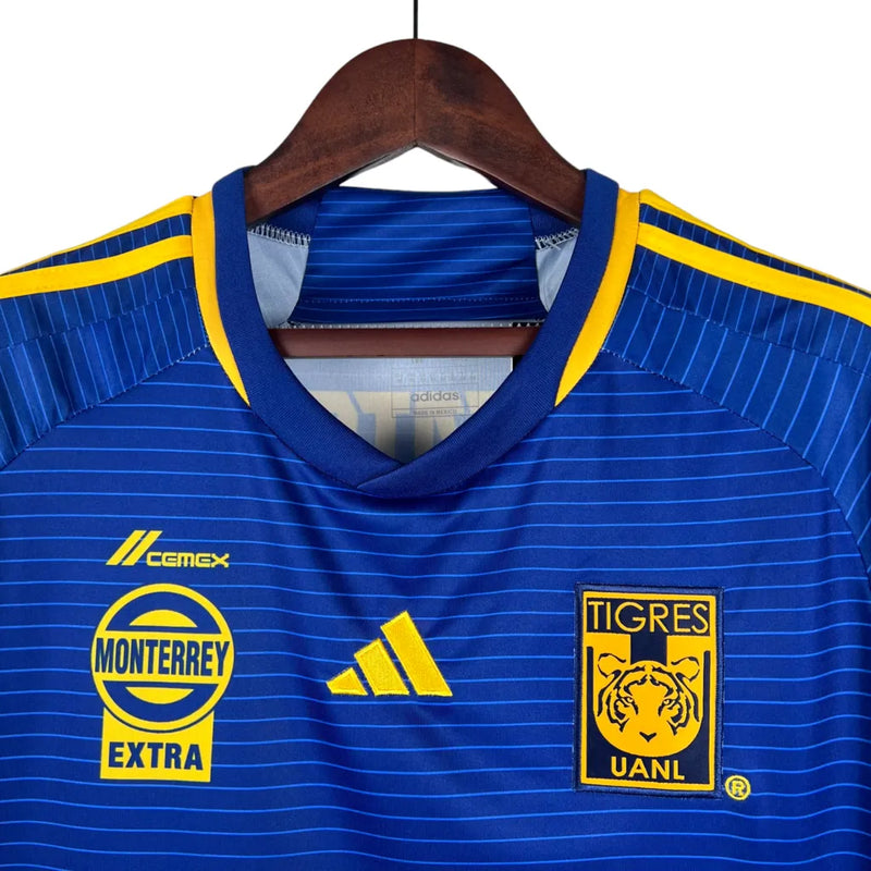 Camisa Tigres do México II 23/24 - Torcedor Adidas Masculina - Azul com detalhes em amarelo