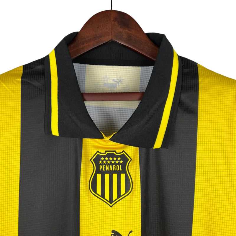 Camisa Peñarol Edição Especial Aniversario 23/24 - Torcedor Puma Masculina - Preta e amarela com detalhes em branco