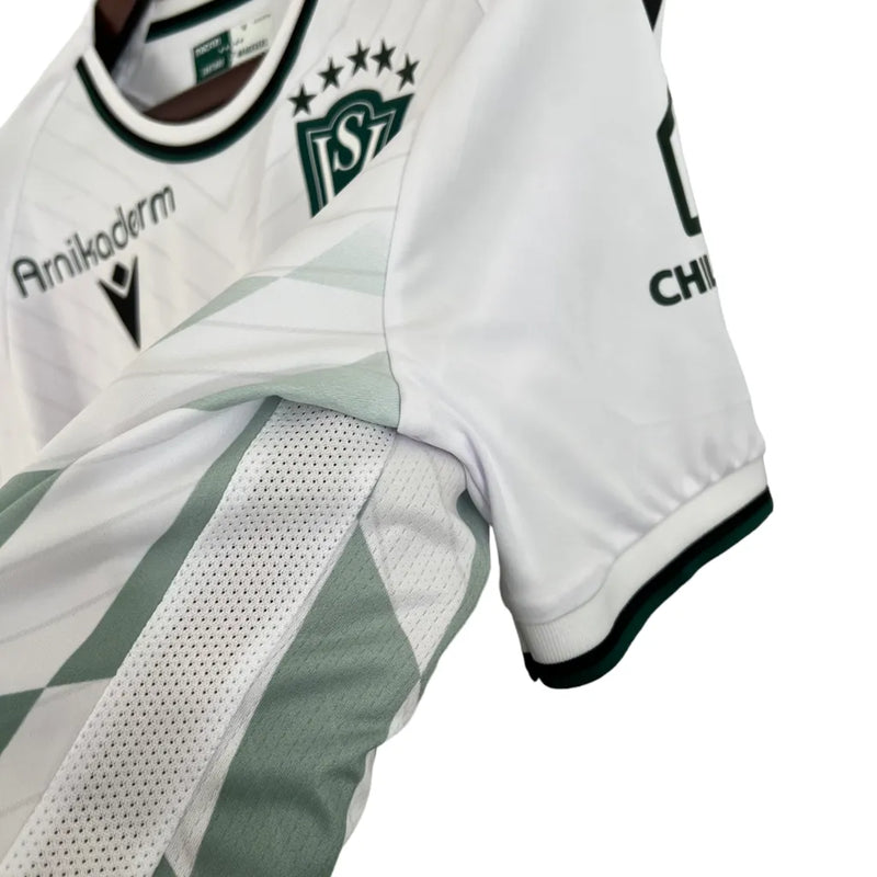 Camisa Santiago Wanderers II 23/24 - Torcedor Macron Masculina - Branca com detalhes em verde e preto