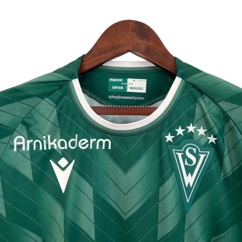 Camisa Santiago Wanderers I 23/24 - Torcedor Macron Masculina - Verde com detalhes em branco