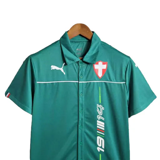 Camisa Abel Ferreira Edição especial 23/24 - Torcedor Puma Masculina - Verde com detalhes em branco e vermelho