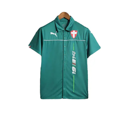 Camisa Abel Ferreira Edição especial 23/24 - Torcedor Puma Masculina - Verde com detalhes em branco e vermelho