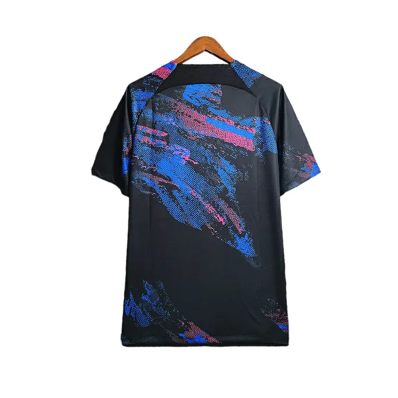 Camisa Seleção Coreia do Sul Treino 23/24 - Torcedor Nike Masculina - Preta com detalhes em azul e vermelho