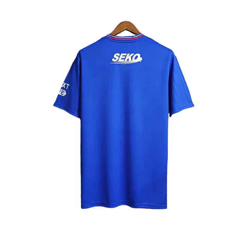 Camisa Rangers I 23/24 - Torcedor Castore Masculina - Azul com detalhes em branco e vermelho