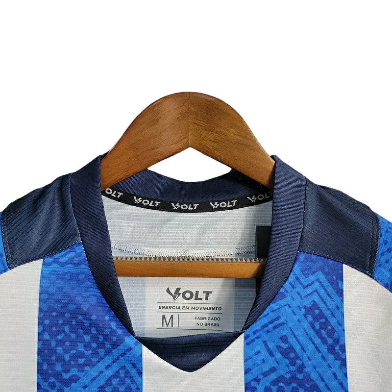 Camisa CSA de Alagoas I 23/24 - Torcedor Volt Feminina - Azul com detalhes em branco