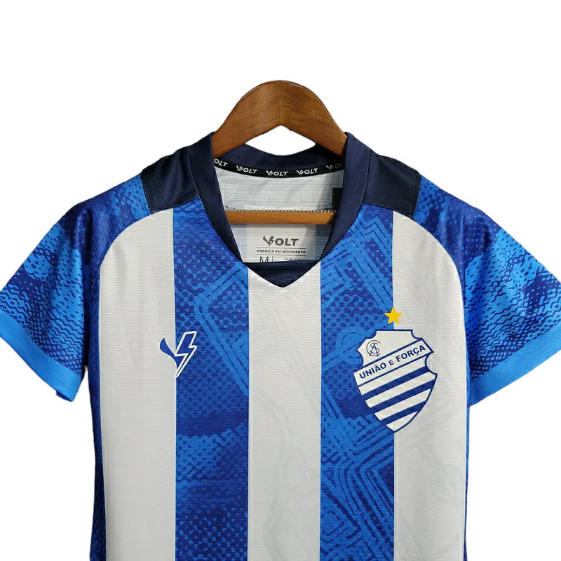 Camisa CSA de Alagoas I 23/24 - Torcedor Volt Feminina - Azul com detalhes em branco