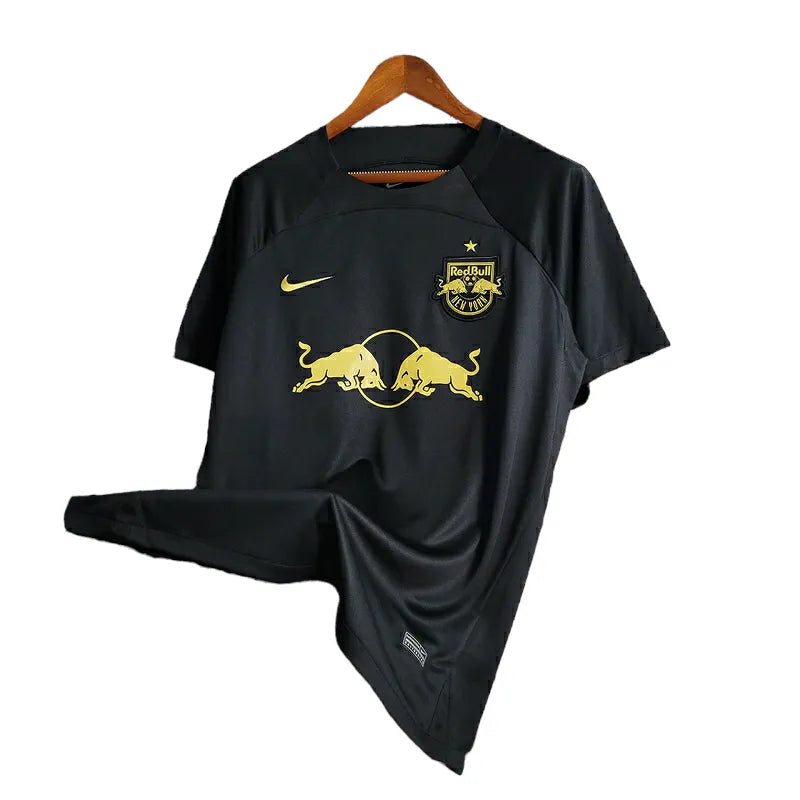 Camisa Red Bull New York Edição Especial 23/24 - Torcedor Nike Masculina - Preta com detalhes em dourado