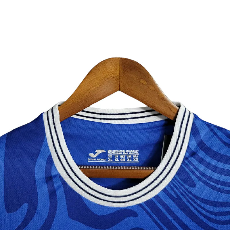 Camisa Hoffenheim I 23/24 - Torcedor Joma Masculina - Azul com detalhes em branco