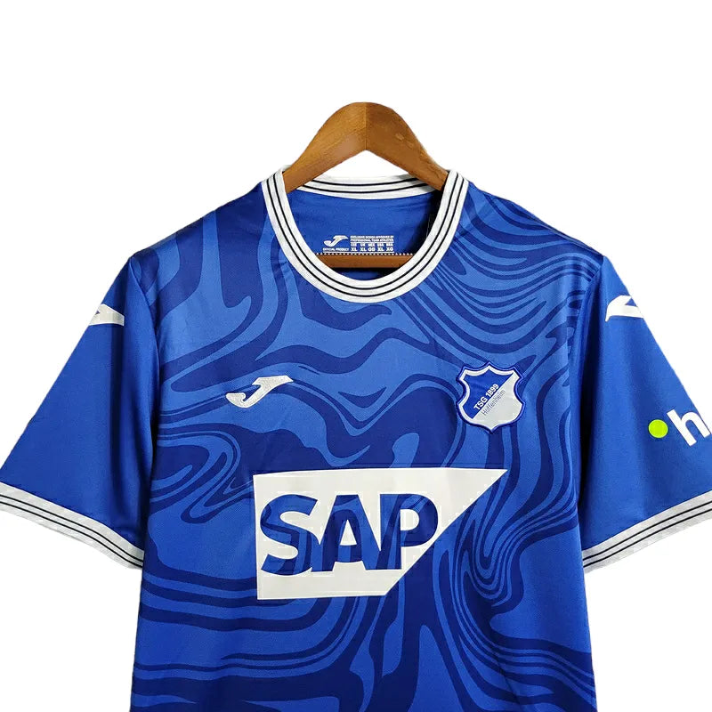 Camisa Hoffenheim I 23/24 - Torcedor Joma Masculina - Azul com detalhes em branco