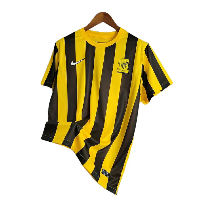 Camisa Al-Ittihad II 23/24 - Torcedor Nike Masculina - Amarela com detalhes em preto e branco