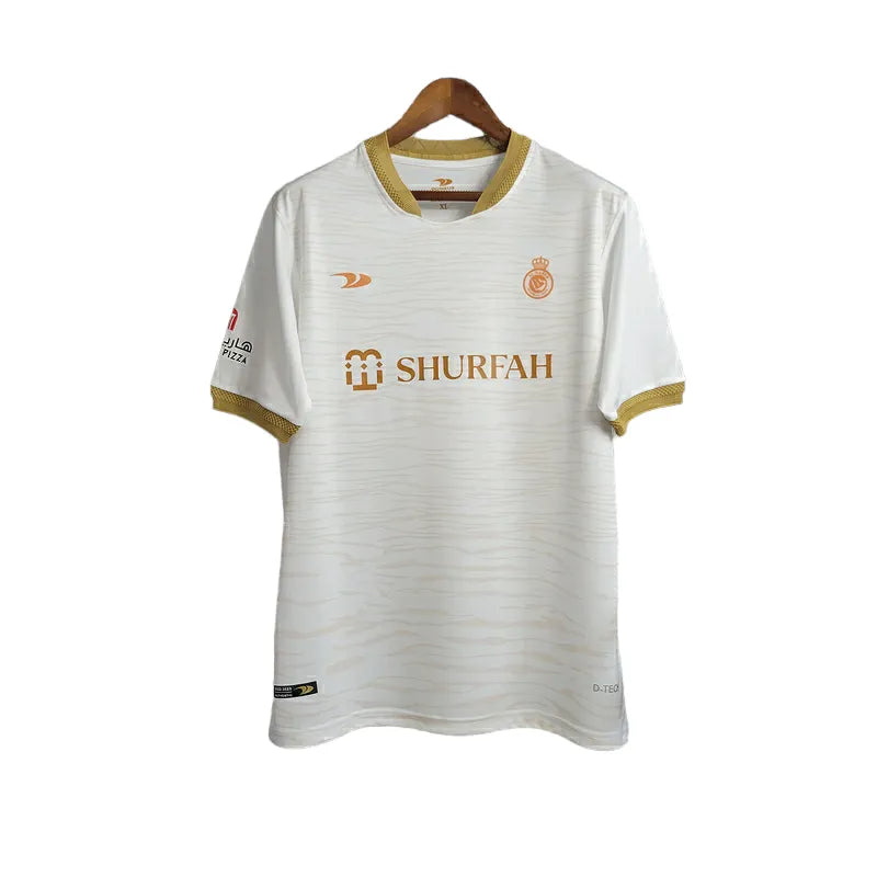 Camisa Al-Nassr III 23/24 - Torcedor Duneus Masculina - Bege com detalhes em dourado