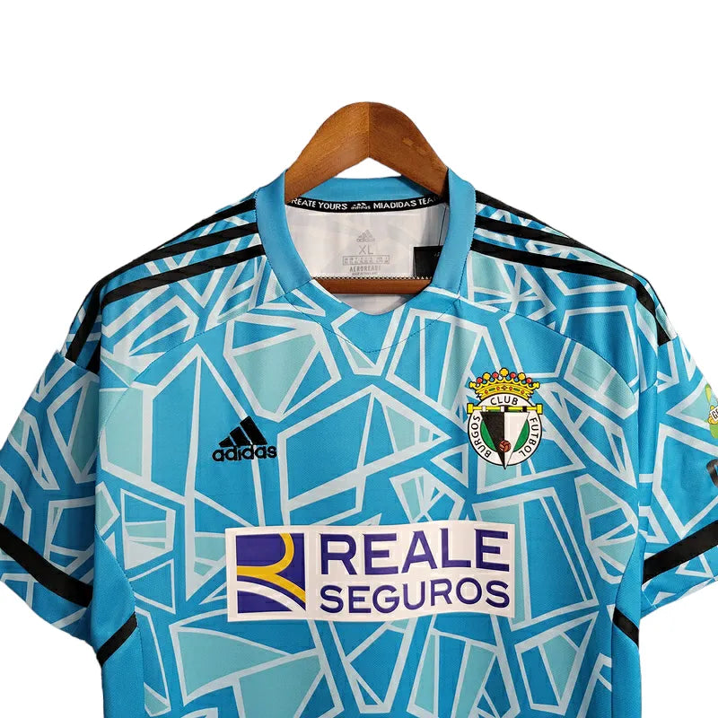 Camisa Burgos Goleiro 23/24 - Torcedor Adidas Masculina - Azul com detalhes em branco e preto