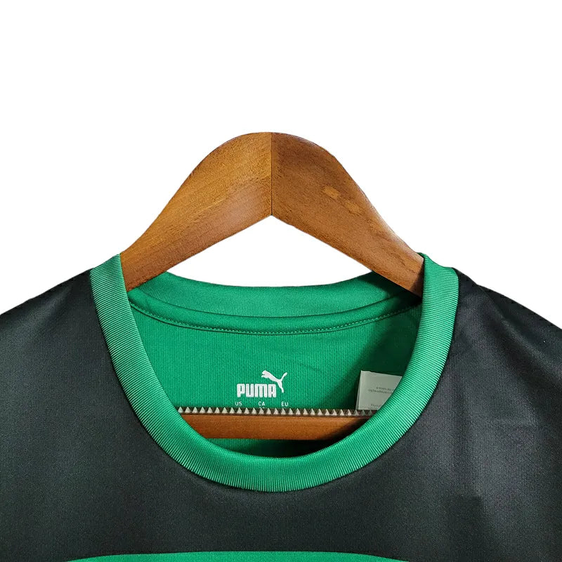 Camisa Sassuolo I 23/24 - Torcedor Puma Masculina - Verde com detalhes em preto e branco