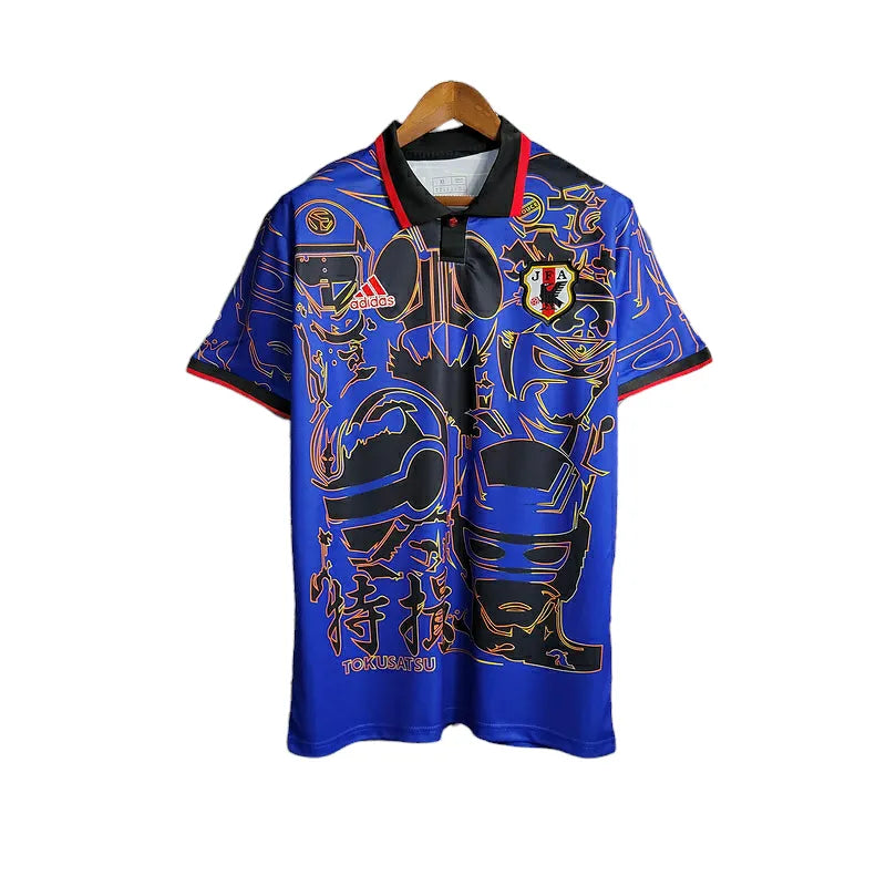 Camisa Seleção Japão Edição Especial 23/24 - Torcedor Adidas Masculina - Azul com detalhes em preto e amarelo