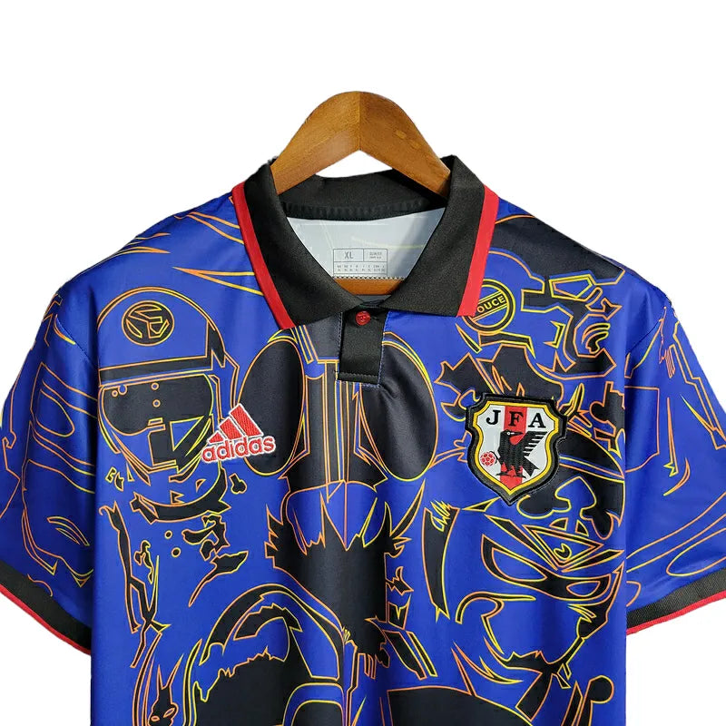 Camisa Seleção Japão Edição Especial 23/24 - Torcedor Adidas Masculina - Azul com detalhes em preto e amarelo