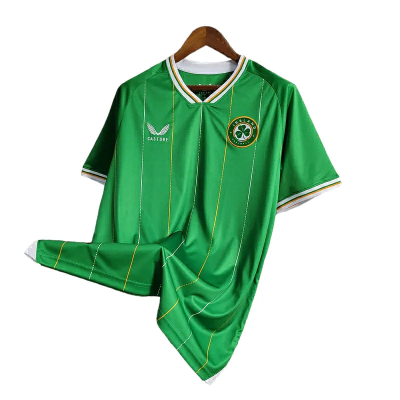 Camisa Seleção Irlanda I 23/24 - Torcedor Castore Masculina - Verde com detalhes em laranja