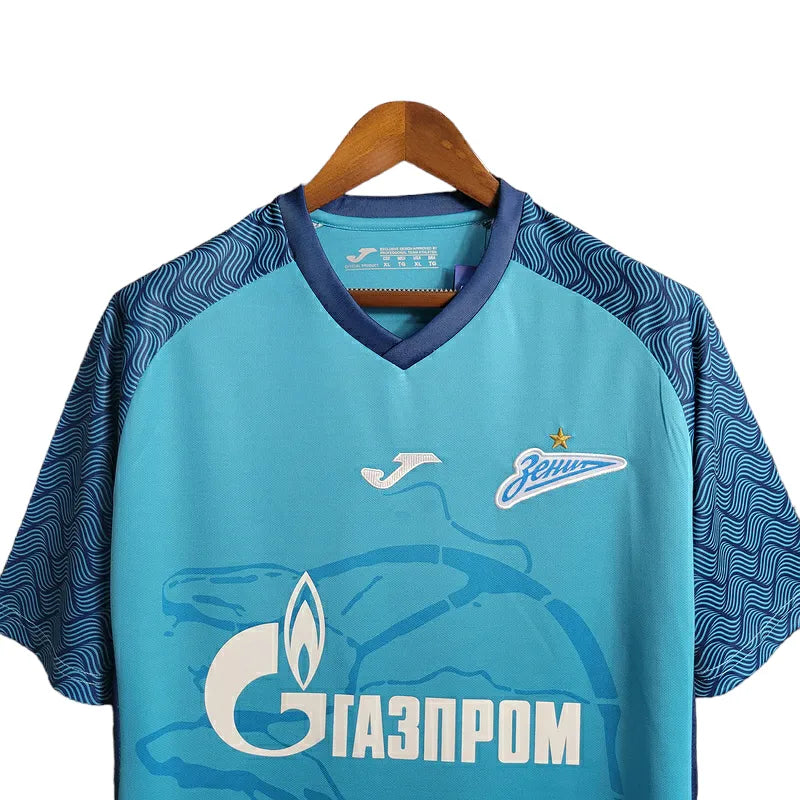 Camisa Zenit I 23/24 - Torcedor Joma Masculina - Azul com detalhes em branco