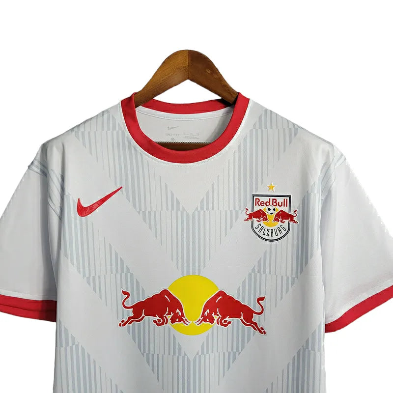 Camisa Red Bull Salzburg Edição Especial 23/24 - Torcedor Nike Masculina - Branca com detalhes em vermelho