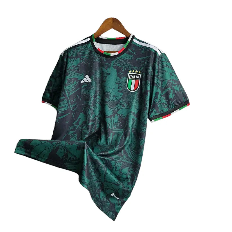 Camisa Seleção da Itália Edição especial 23/24 - Torcedor Adidas Masculina - Verde com detalhes em branco