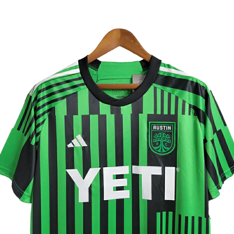 Camisa Austin I 23/24 - Torcedor Adidas Masculina - Verde com detalhes em preto e branco