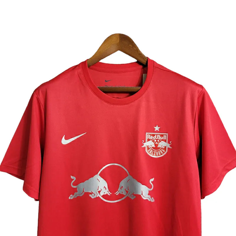 Camisa Red Bull Salzburg Edição Especial 23/24 - Torcedor Nike Masculina - Vermelha com detalhes cinza