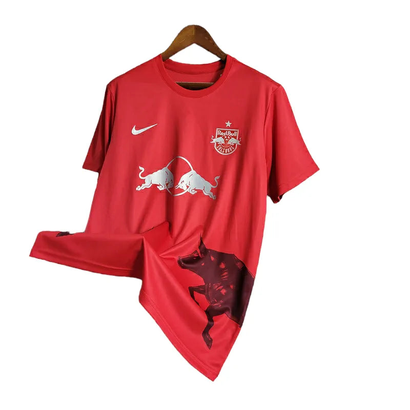 Camisa Red Bull Salzburg Edição Especial 23/24 - Torcedor Nike Masculina - Vermelha com detalhes cinza