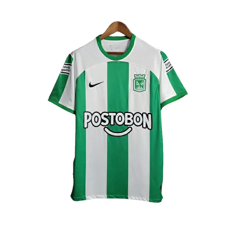 Camisa Atlético Nacional I 23/24 - Torcedor Nike Masculina - Branco com verde em detalhes em preto