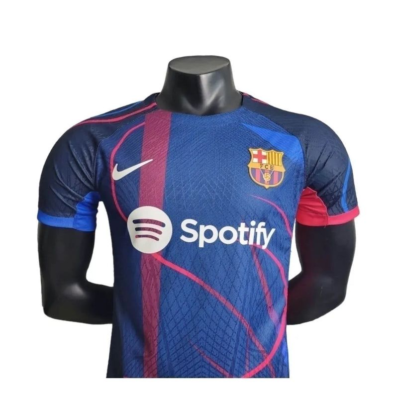 Camisa Barcelona Edição Especial 24/25 - Jogador Nike Masculina - Azul com detalhes em vermelho e branco