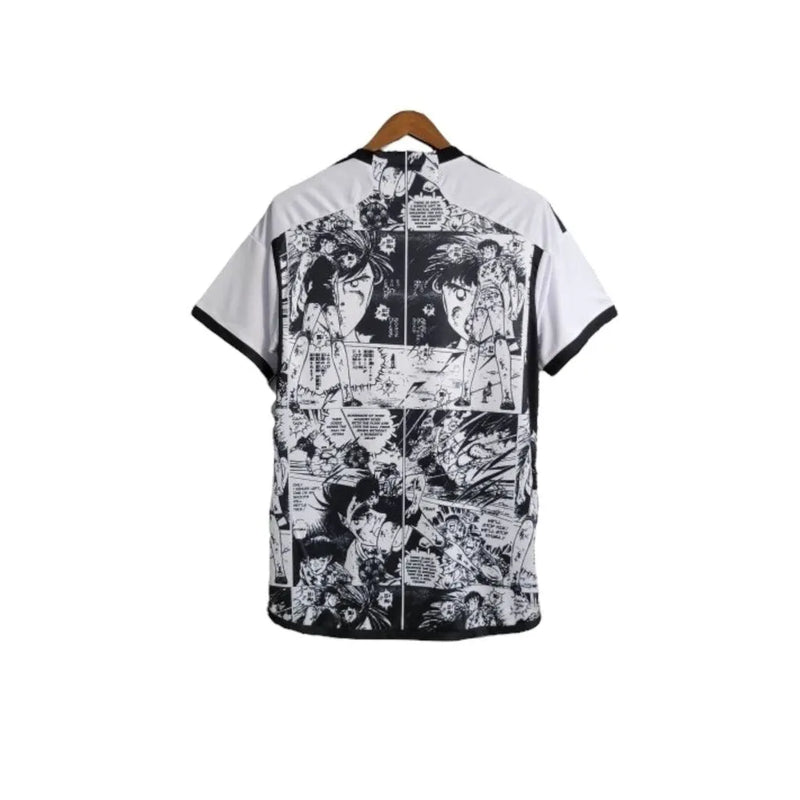 Camisa Japão Anime 23/24 - Torcedor Adidas Masculina - Branca com detalhes em preto e cinza