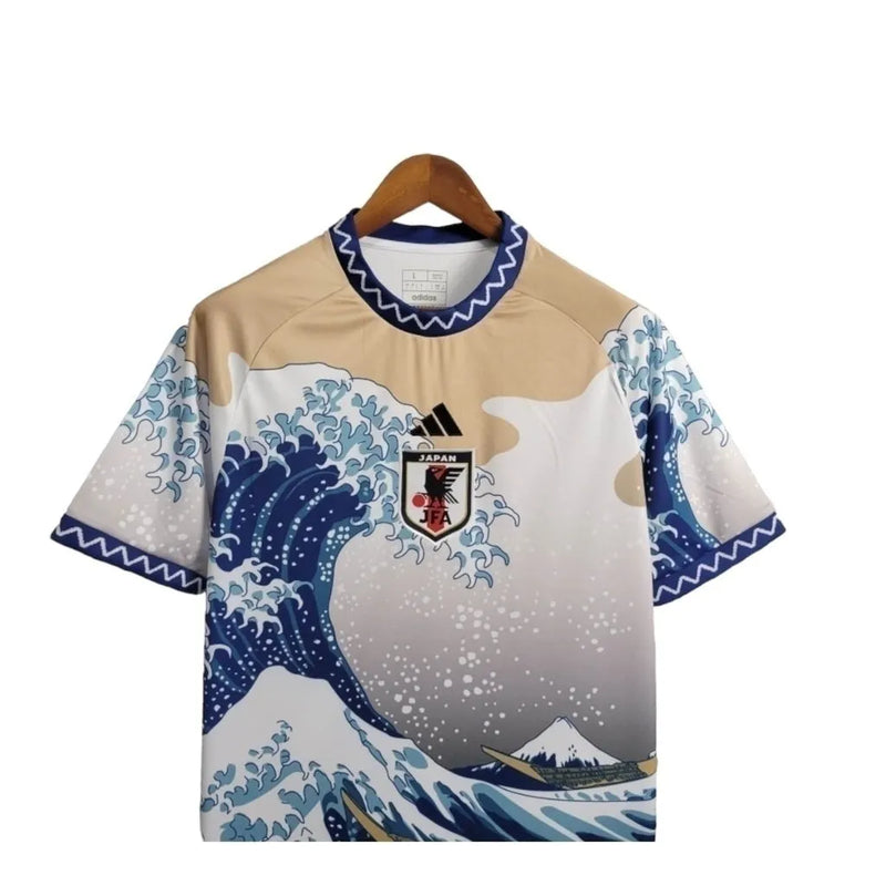 Camisa Japão Edição especial 24/25 - Torcedor Adidas Masculina - Bege com detalhes em azul e branco