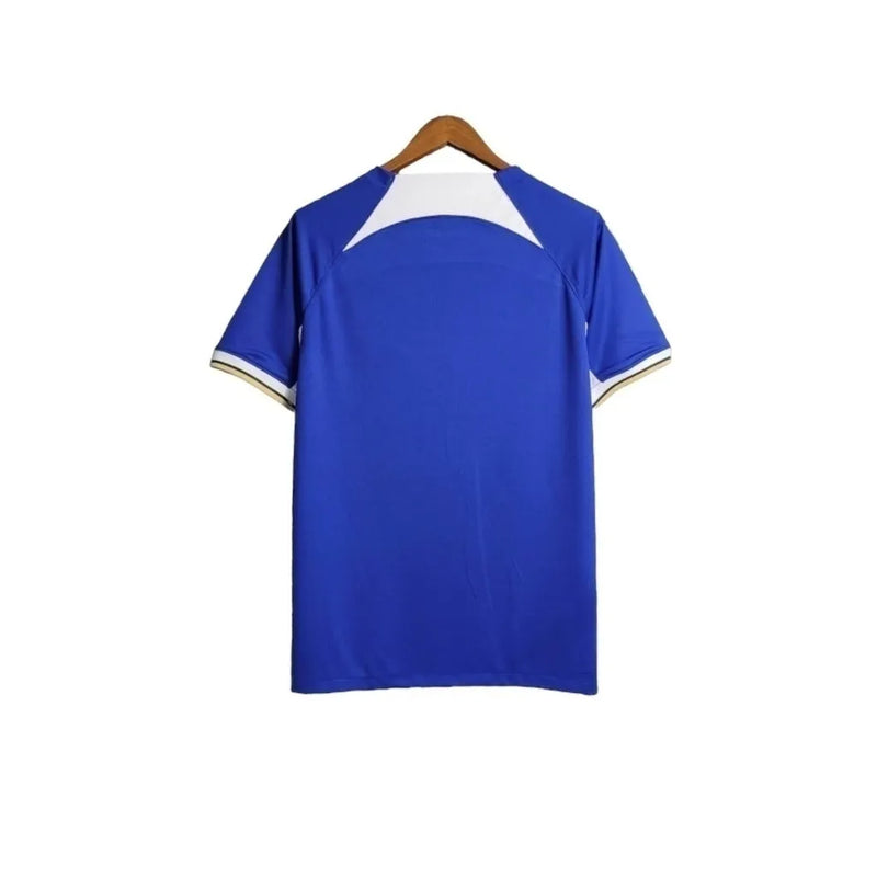 Camisa Chelsea I 23/24 - Torcedor Nike Masculina - Azul com detalhes em branco e dourado