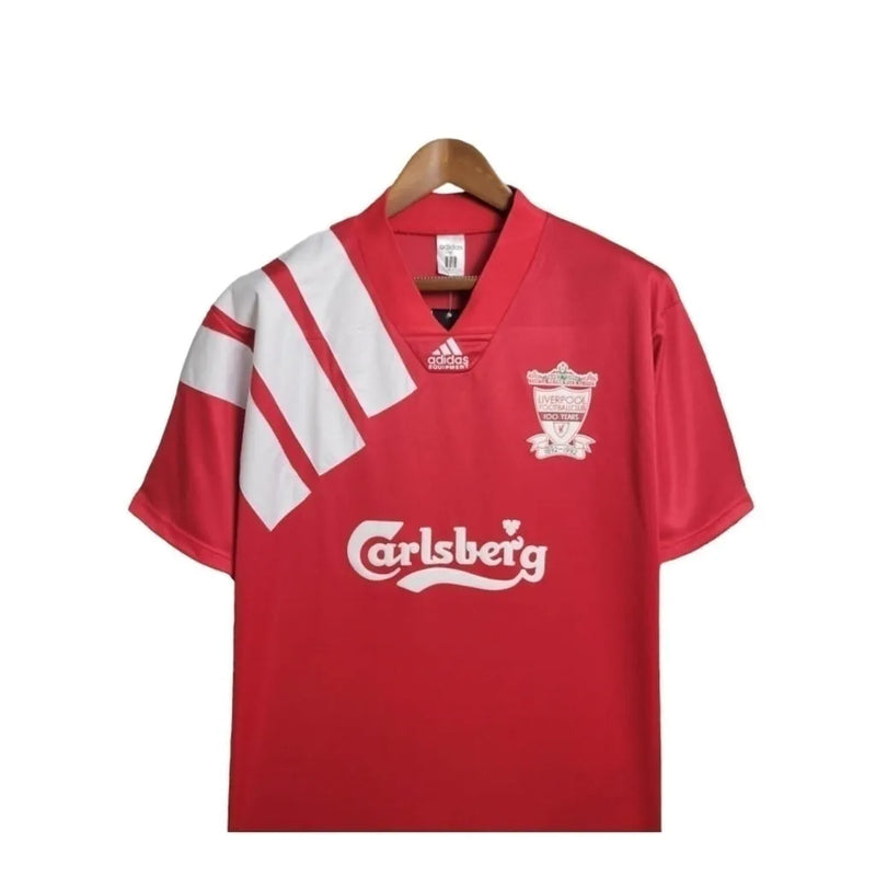 Camisa Retrô Liverpool 1992/1993 - Adidas Masculina - Vermelha com detalhes em branco