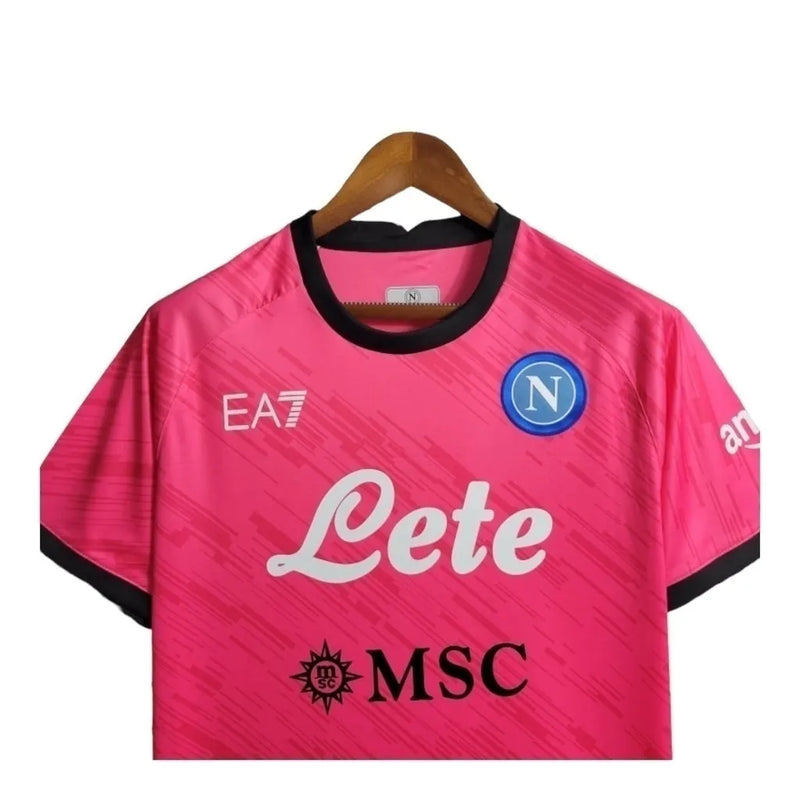 Camisa Napoli Goleiro 23/24 - Torcedor EA7 Masculina - Rosa