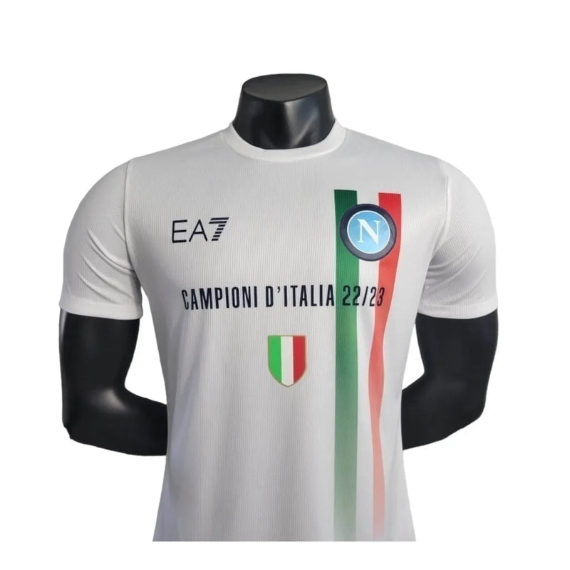 Camisa Napoli Edição Champions 23/24 - Jogador EA7 Masculina - Branca