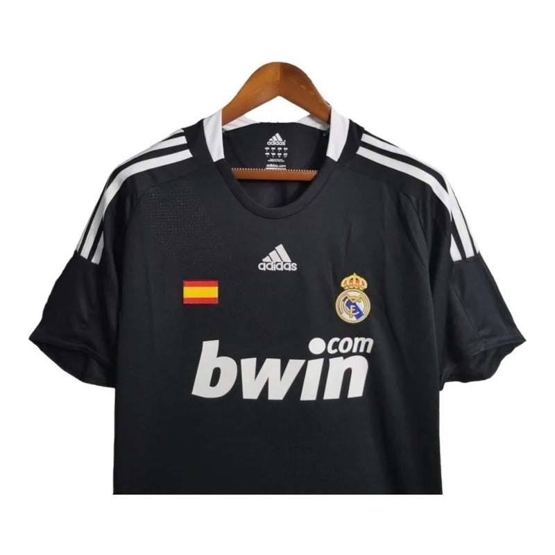 Camisa Retrô Real Madrid II 08/09 - Masculina Adidas - Preta com detalhes em branco