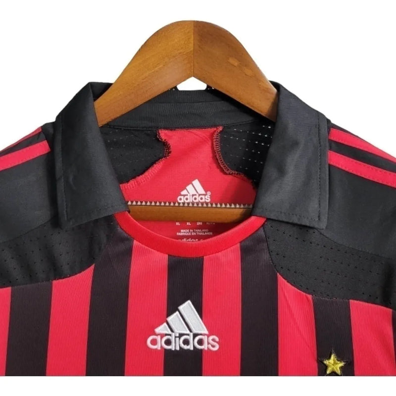 Camisa Retrô AC Milan I 2007/2008 - Masculina Adidas - Vermelha e preta