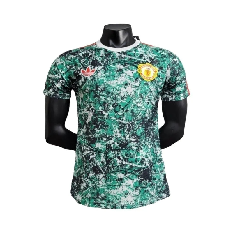 Camisa Manchester United Edição especial 24/25 - Jogador Adidas Masculina - Verde com detalhes em branco