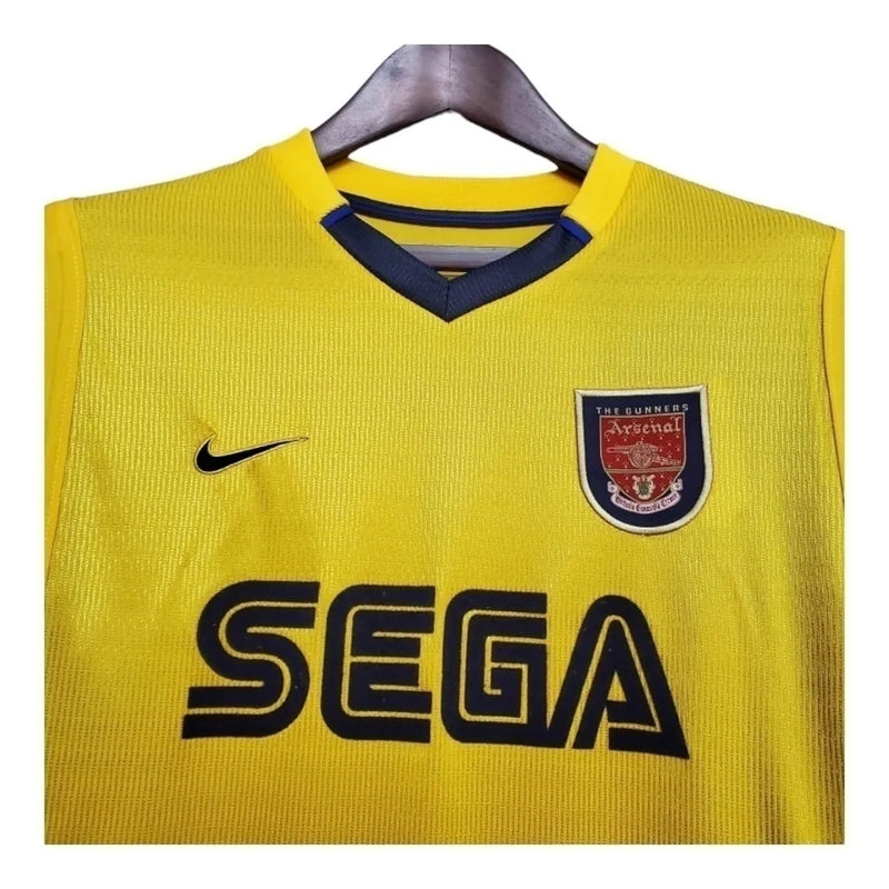 Camisa Retrô Arsenal II 99/00 - Masculina Nike - Amarela com detalhes em azul