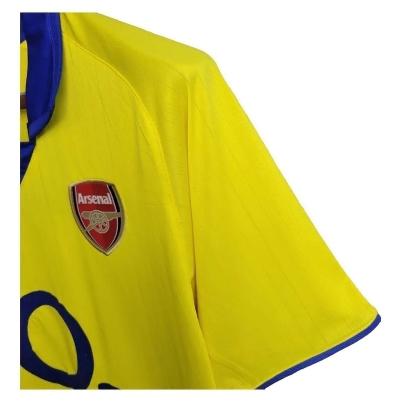 Camisa Retrô Arsenal II 2003/2004 - Masculina Nike - Amarela com detalhes em azul