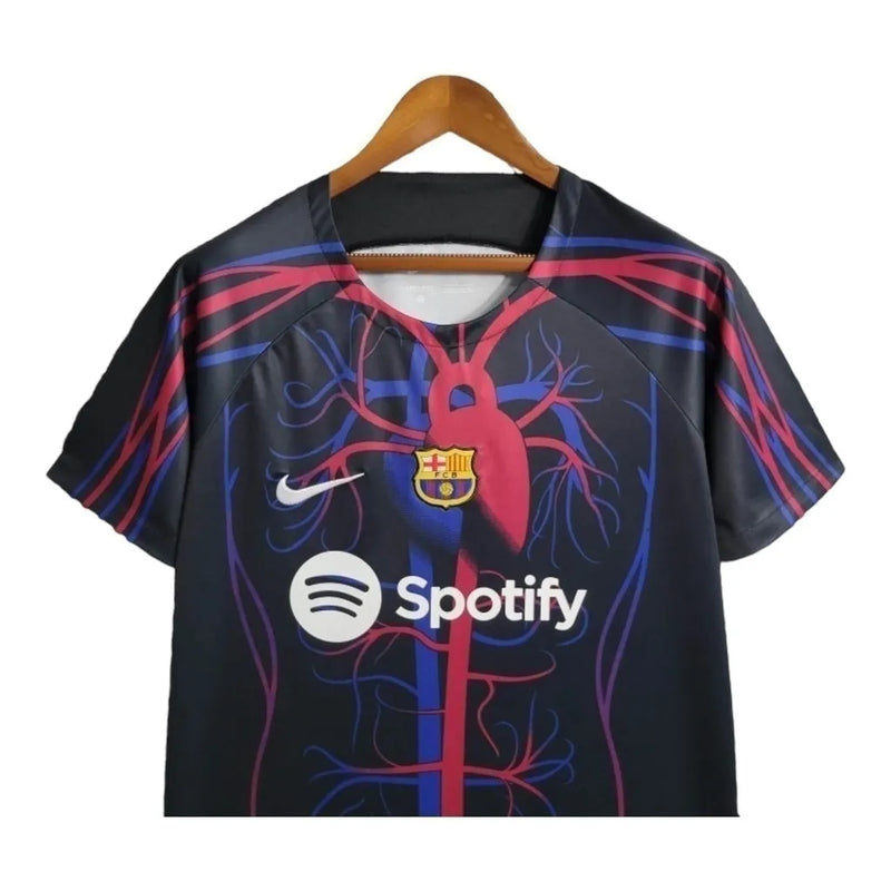 Camisa Edição especial Barcelona 23/24 - Torcedor Nike Masculina - Preta com detalhes em azul e vermelho