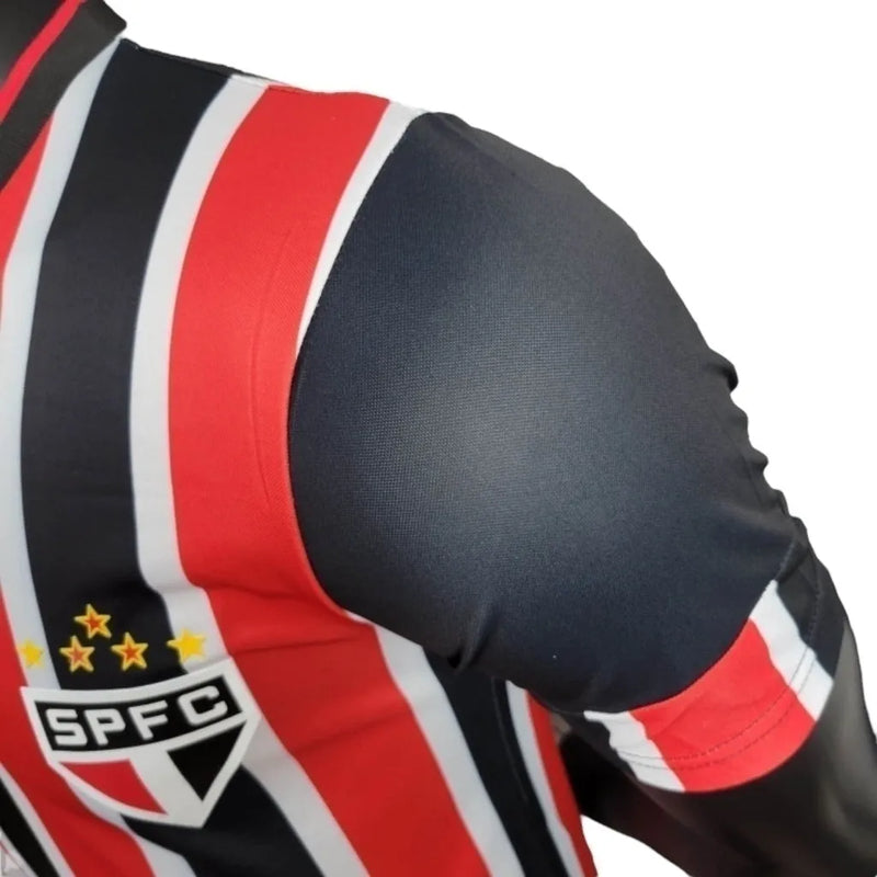 Camisa São Paulo II 24/25 - Jogador New Balance Masculina - Preta e vermelha e branca